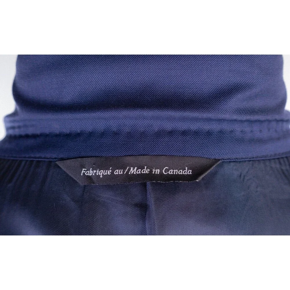Coppley 2-Pcs Solid Navy Blue Suit 100's Wool Blazer Jacket Sz 44T Pants 38X33